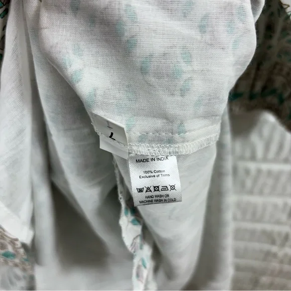 Marea Kaftan White Teal Grey Multi XS NWT - Picture 6 of 6